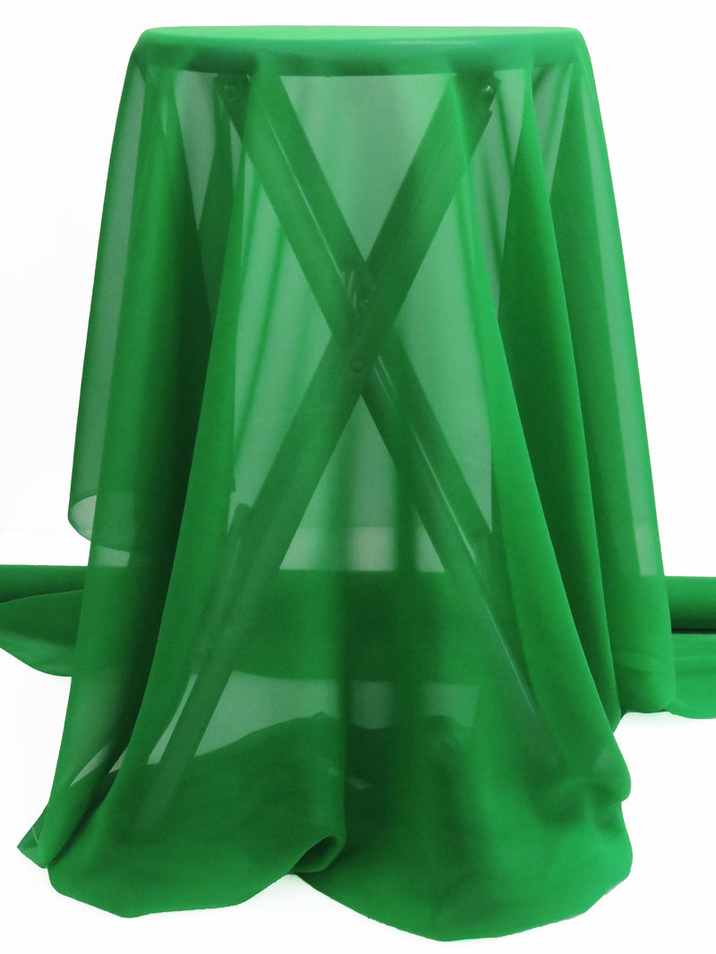 Clover Green 100% Silk Chiffon 45W