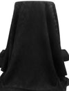 Coal Black Cotton/Rayon Geometric Shape Weave Soft Jacquard - Imported From Italy - 60W