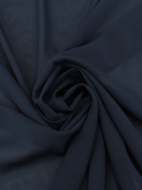 Dark Navy Silk/Lycra Stretch Chiffon 40W