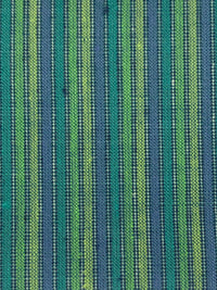 Sea Blue/Moss Green/Multi 100% Linen Vertical Yarn-Dyed Stripe Midweight Woven - European Mill - 59W