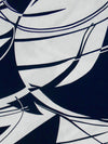 Dark Navy/White Polyester/Lycra Abstract Swirl Print FTY Knit 56W