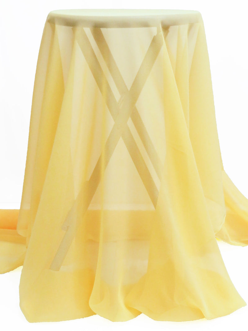 Jasmine Yellow 100% Silk Chiffon 45W