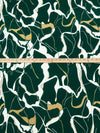 Phthalo Green/Topaz/White/Pale Tan Polyester/Lycra Abstract Marble-Look Print FTY Knit 54W