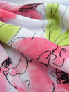 SOLD BY THE PANEL ONLY - White/June Bud/Light Crimson/Multi Polyester/Lycra Mirrored Floral Print ITY Knit 58W