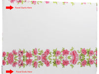 SOLD BY THE PANEL ONLY - White/June Bud/Light Crimson/Multi Polyester/Lycra Mirrored Floral Print ITY Knit 58W