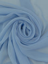 Light Steel Blue 100% Silk Chiffon 45W