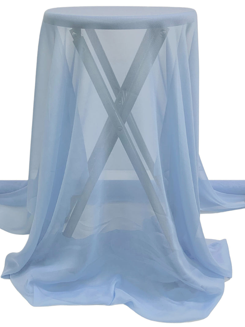 Light Steel Blue 100% Silk Chiffon 45W