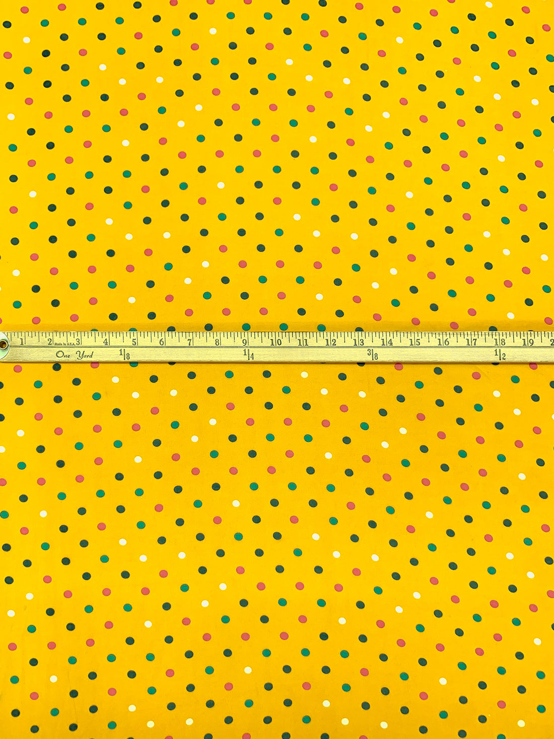 Sunglow/White/Warm Red/Ocean Green 100% Polyester Polka Dot Print Chiffon 58W