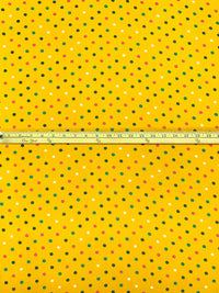 Sunglow/White/Warm Red/Ocean Green 100% Polyester Polka Dot Print Chiffon 58W