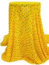 Sunglow/White/Warm Red/Ocean Green 100% Polyester Polka Dot Print Chiffon 58W