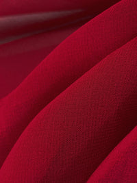 Ruby Red 100% Silk Chiffon 45W