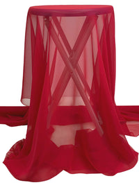 Ruby Red 100% Silk Chiffon 45W