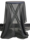 Onyx Gray 100% Silk Chiffon 45W