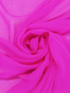 Shocking Pink 100% Silk Chiffon 56W