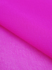 Shocking Pink 100% Silk Chiffon 56W