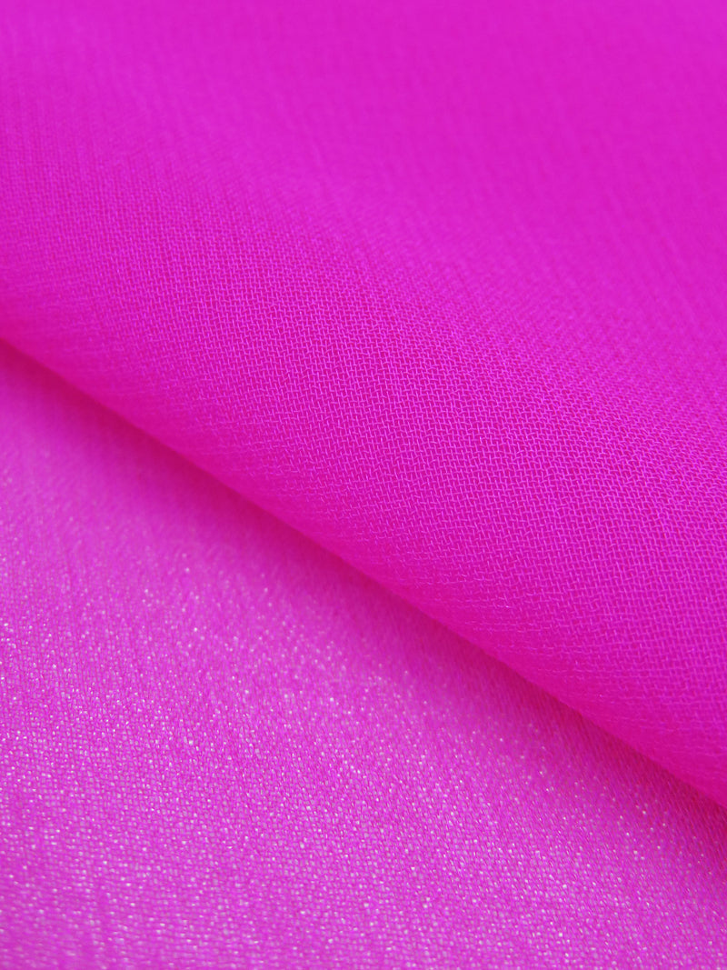 Shocking Pink 100% Silk Chiffon 56W