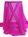 Shocking Pink 100% Silk Chiffon 56W