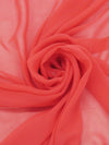 Living Coral 100% Silk Chiffon 54W