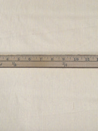 Light Tan/White Cotton/Polyester/Lycra Small Vertical Stripe Weave Stretch Suiting - NY Designer - 50W