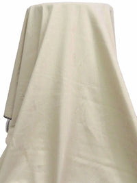 Light Tan/White Cotton/Polyester/Lycra Small Vertical Stripe Weave Stretch Suiting - NY Designer - 50W