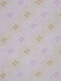 Lilac/Soft Tangerine/White 100% Silk Dotted Tile Print Chiffon 54W