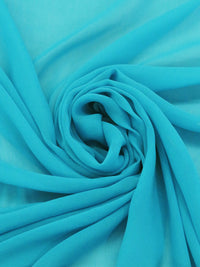 Pacific Blue 100% Silk Chiffon 54W