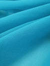 Pacific Blue 100% Silk Chiffon 54W