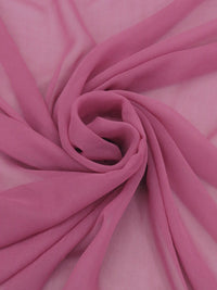 Rosey Mauve Pink 100% Silk Chiffon 56W