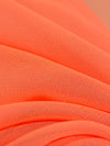 Coral Orange 100% Silk Chiffon 54W