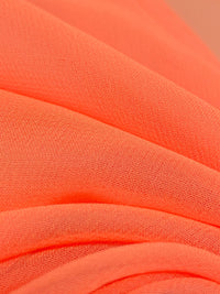 Coral Orange 100% Silk Chiffon 54W