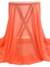 Coral Orange 100% Silk Chiffon 54W