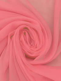 Light Coral Pink 100% Silk Chiffon 54W