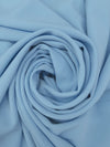 Iceberg Blue Polyester/Lycra Stretch Suiting - Famous Dress Designer - 56W