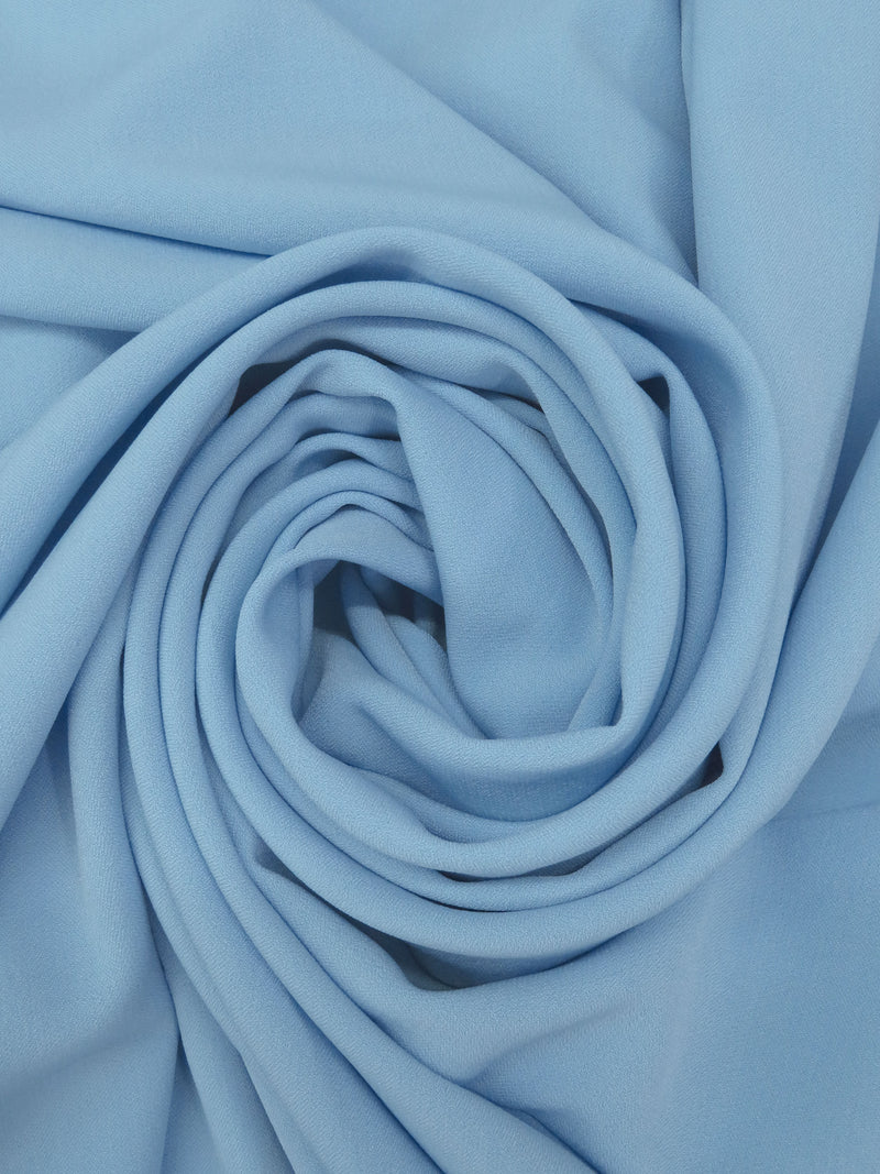 Iceberg Blue Polyester/Lycra Stretch Suiting - Famous Dress Designer - 56W