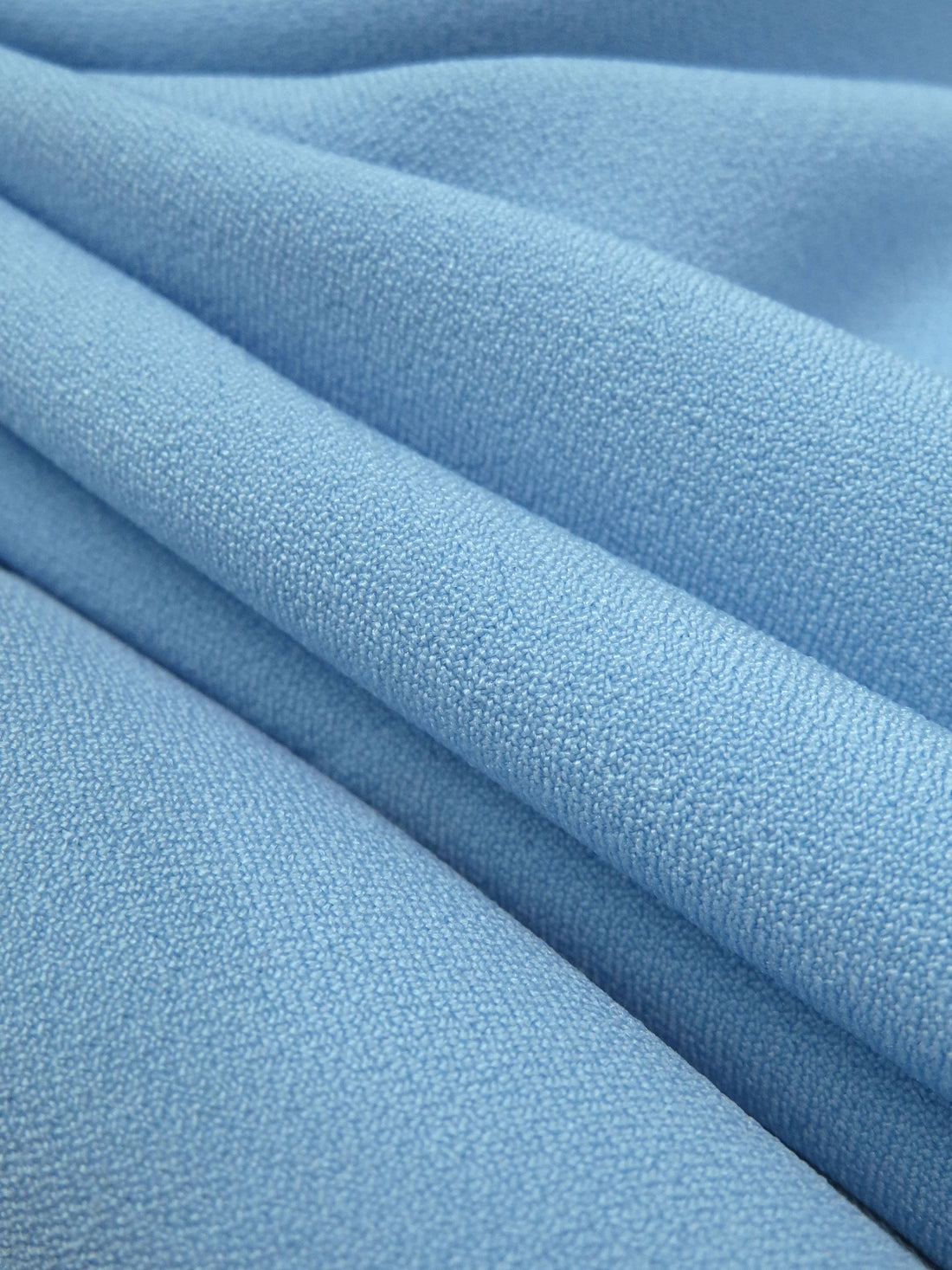 Iceberg Blue Polyester/Lycra Stretch Suiting - Famous Dress Designer - 56W