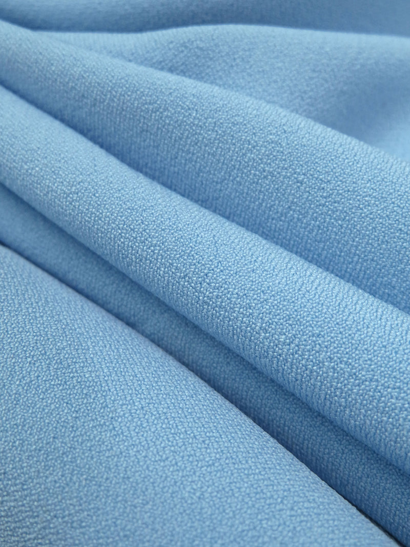 Iceberg Blue Polyester/Lycra Stretch Suiting - Famous Dress Designer - 56W