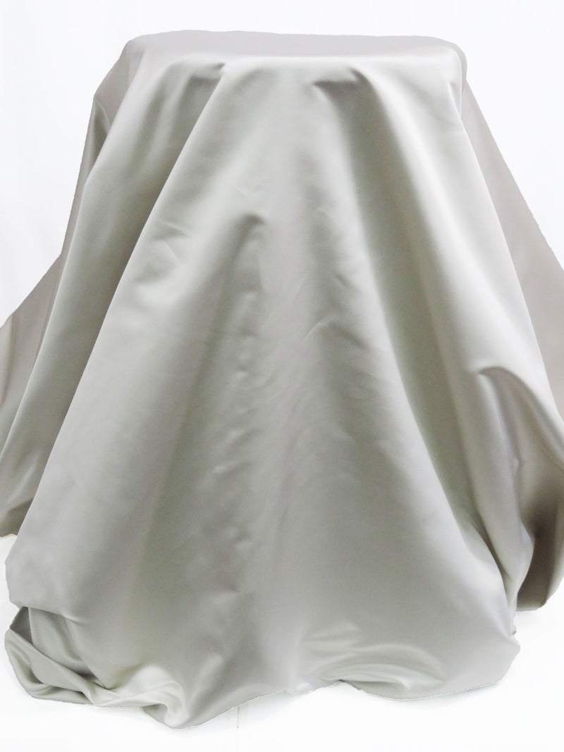 Oyster Gray Rayon/Silk Duchess Satin - Richard Tyler - 48W