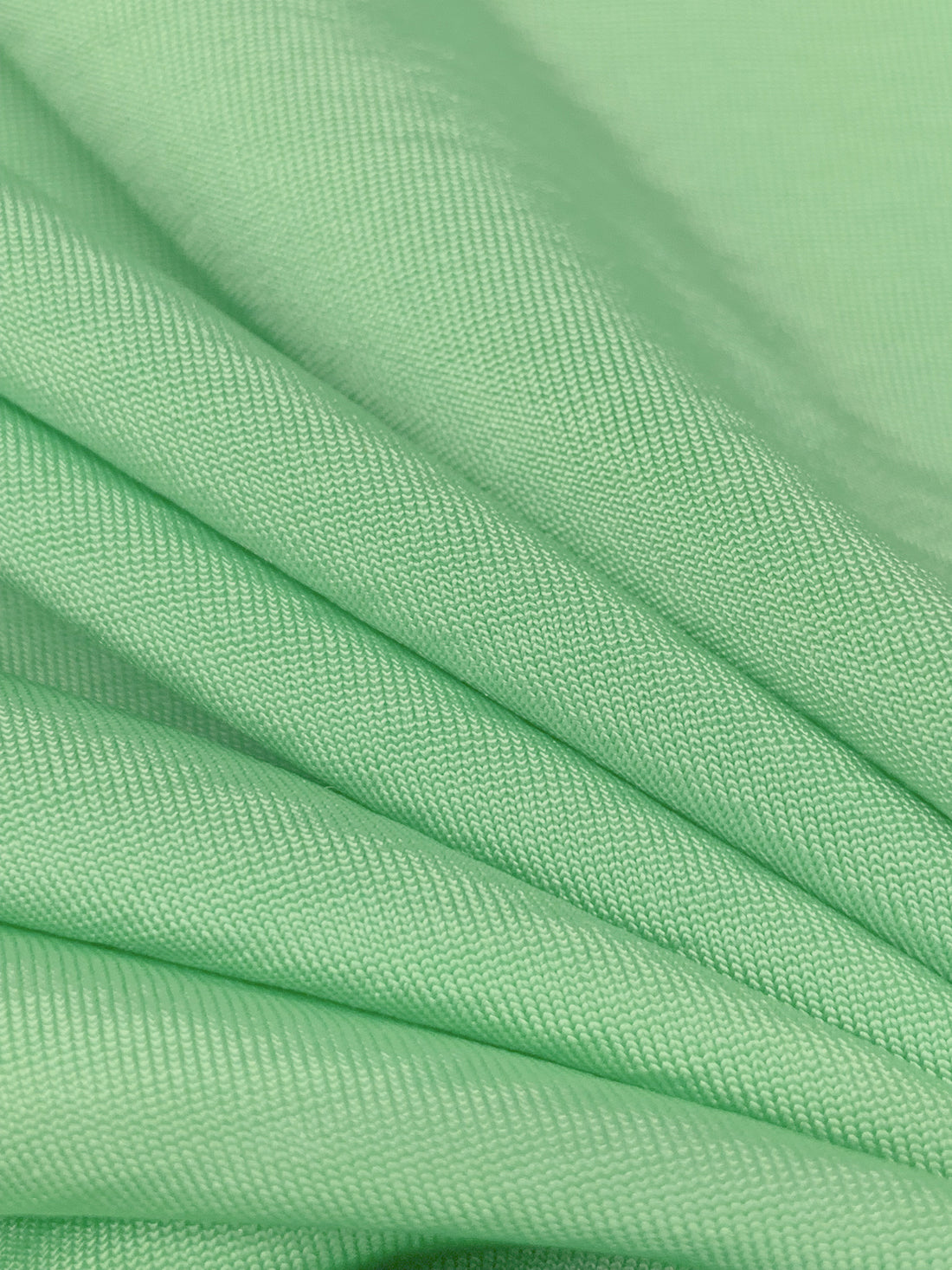 Light Moss Green Polyester/Lycra Shiny 4-Way Stretch Knit - Imported From France - The SEI - 50W