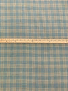 Slate Blue/Pale Taupe/Black 100% Linen Plaid Midweight Woven 60W