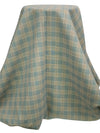 Slate Blue/Pale Taupe/Black 100% Linen Plaid Midweight Woven 60W