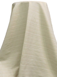 Light Sand/White Cotton/Nylon/Lycra Horizontal Stripe Weave Stretch Bengaline Suiting 57W