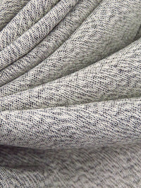 Black/Beige Rayon/Wool/Polyester Novelty Weave Suiting 62W
