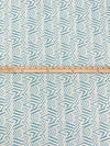Deep Turquoise/Eggshell 100% Linen Zig Zag Block Print Heavy-Weight Woven 56W