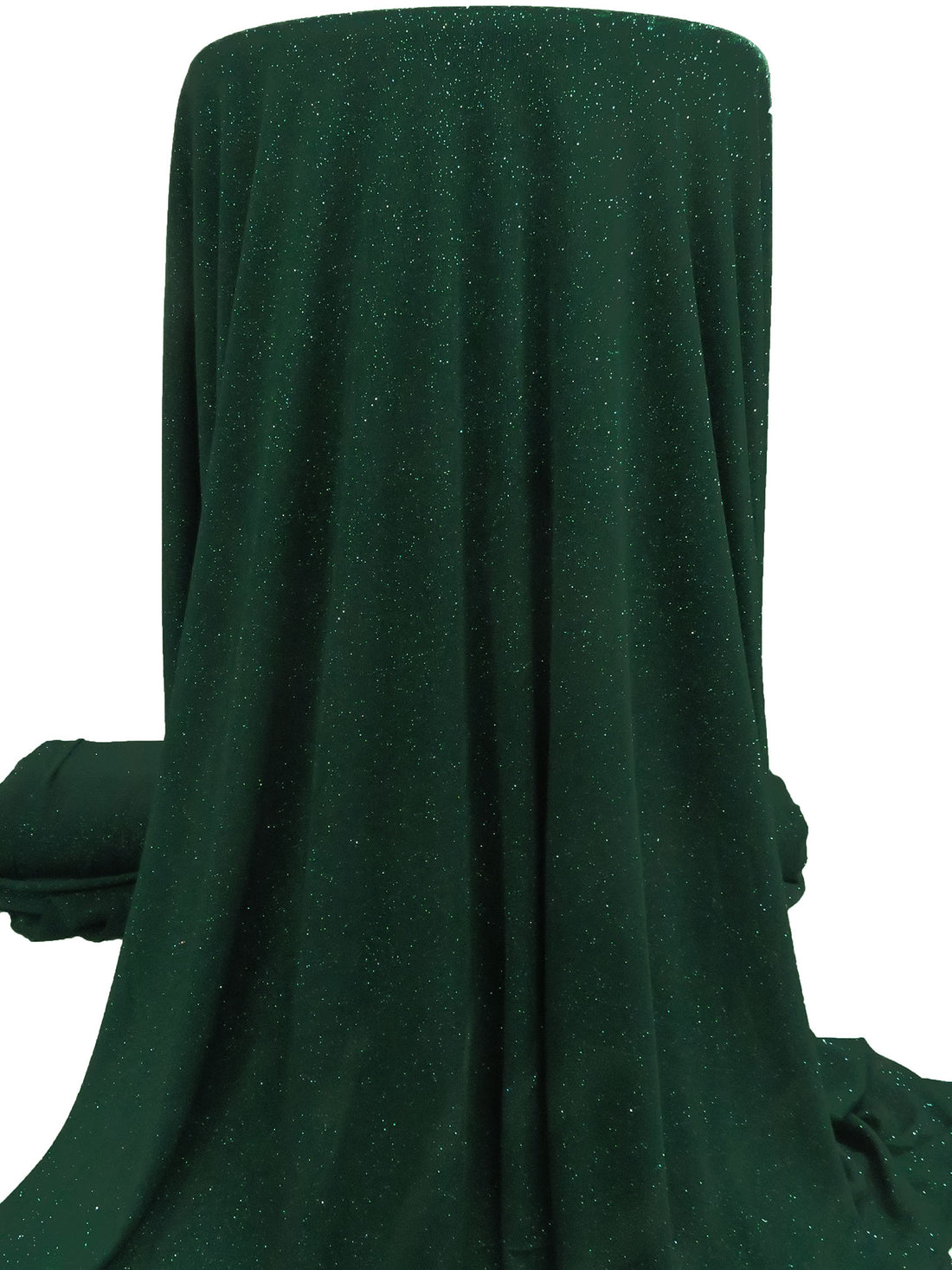 Deep Dark Green Polyester/Lycra Glitter Slinky Knit - NY Designer - 57W