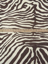 Deep Caviar/Bone 100% Linen Zebra Print Canvas 54W