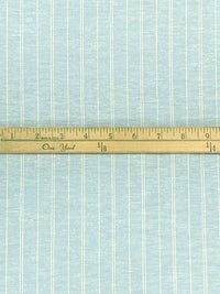Pale Sky Blue/Off-White Hemp/Organic Cotton Vertical Stripe Chambray Shirting 56W