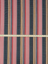 Brick Red/White/Slate Blue/Multi Polyester/Rayon/Lycra Vertical Multi Stripe Print French Terry Knit 60W