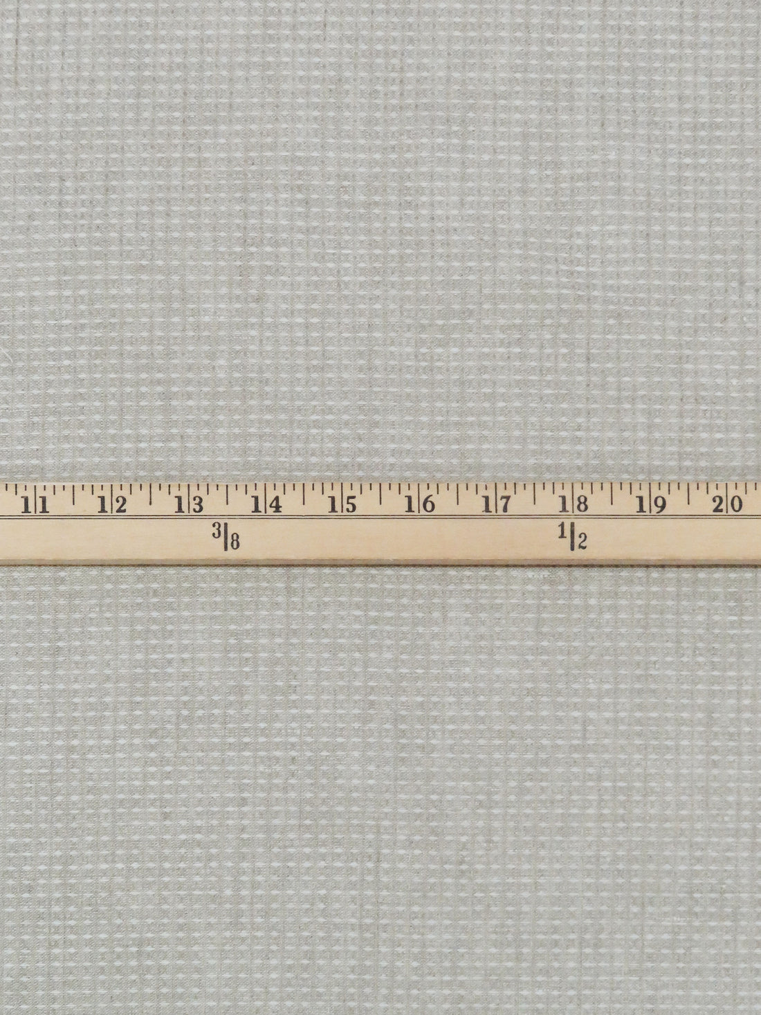 Oatmeal/White 100% Linen Novelty Grid Weave Shirt Weight Woven 60W
