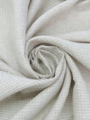 Oatmeal/White 100% Linen Novelty Grid Weave Shirt Weight Woven 60W