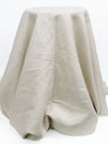 Oatmeal/White 100% Linen Novelty Grid Weave Shirt Weight Woven 60W